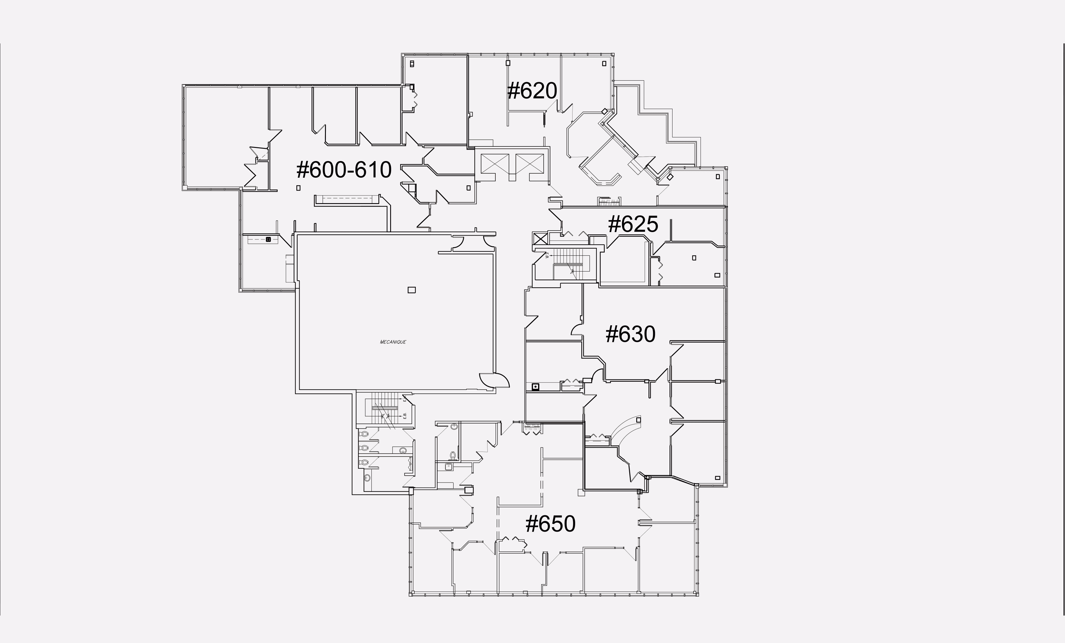 Floors 1 to 6 - Plan 1