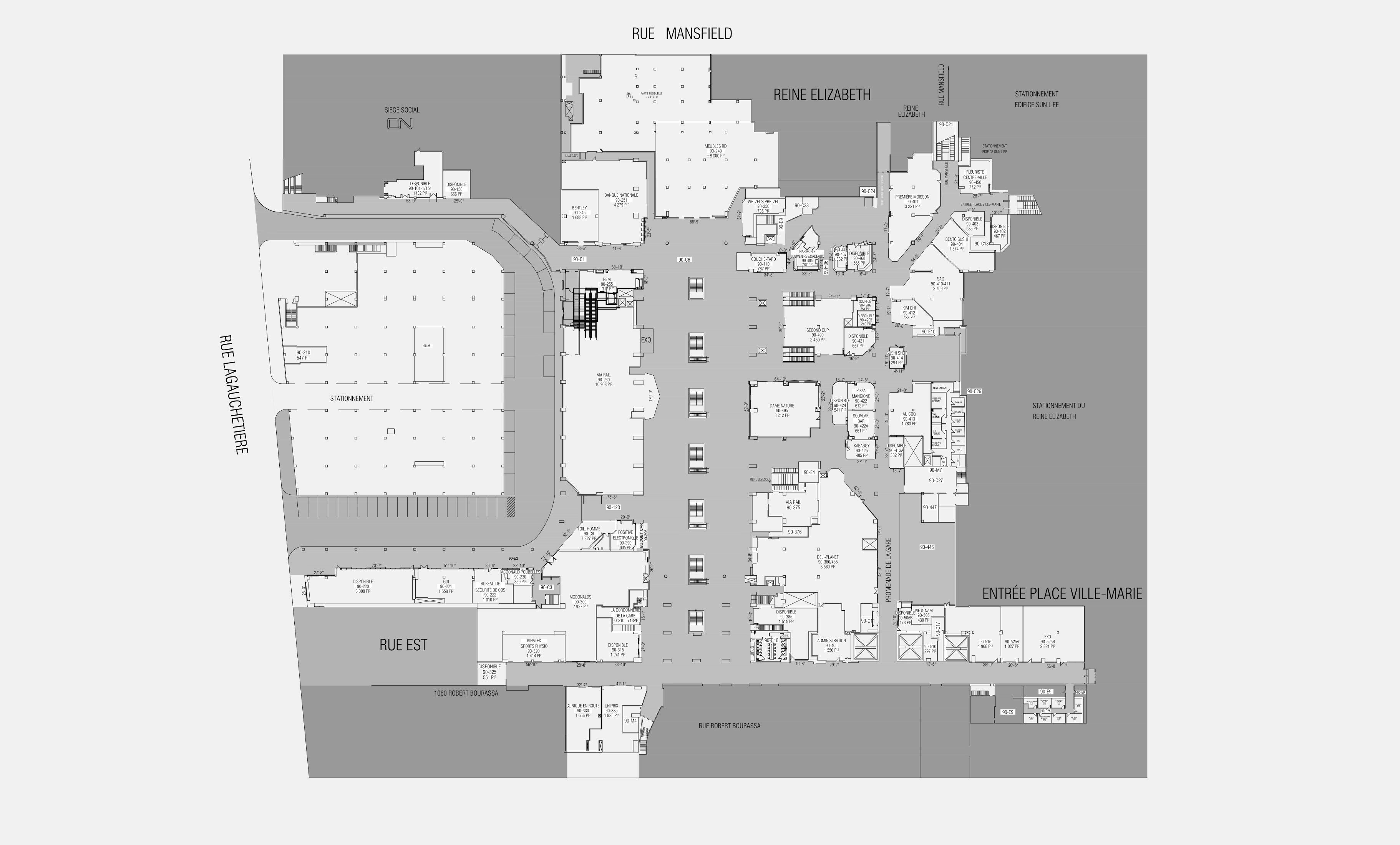Complexe de la Gare Centrale - Plan RDC