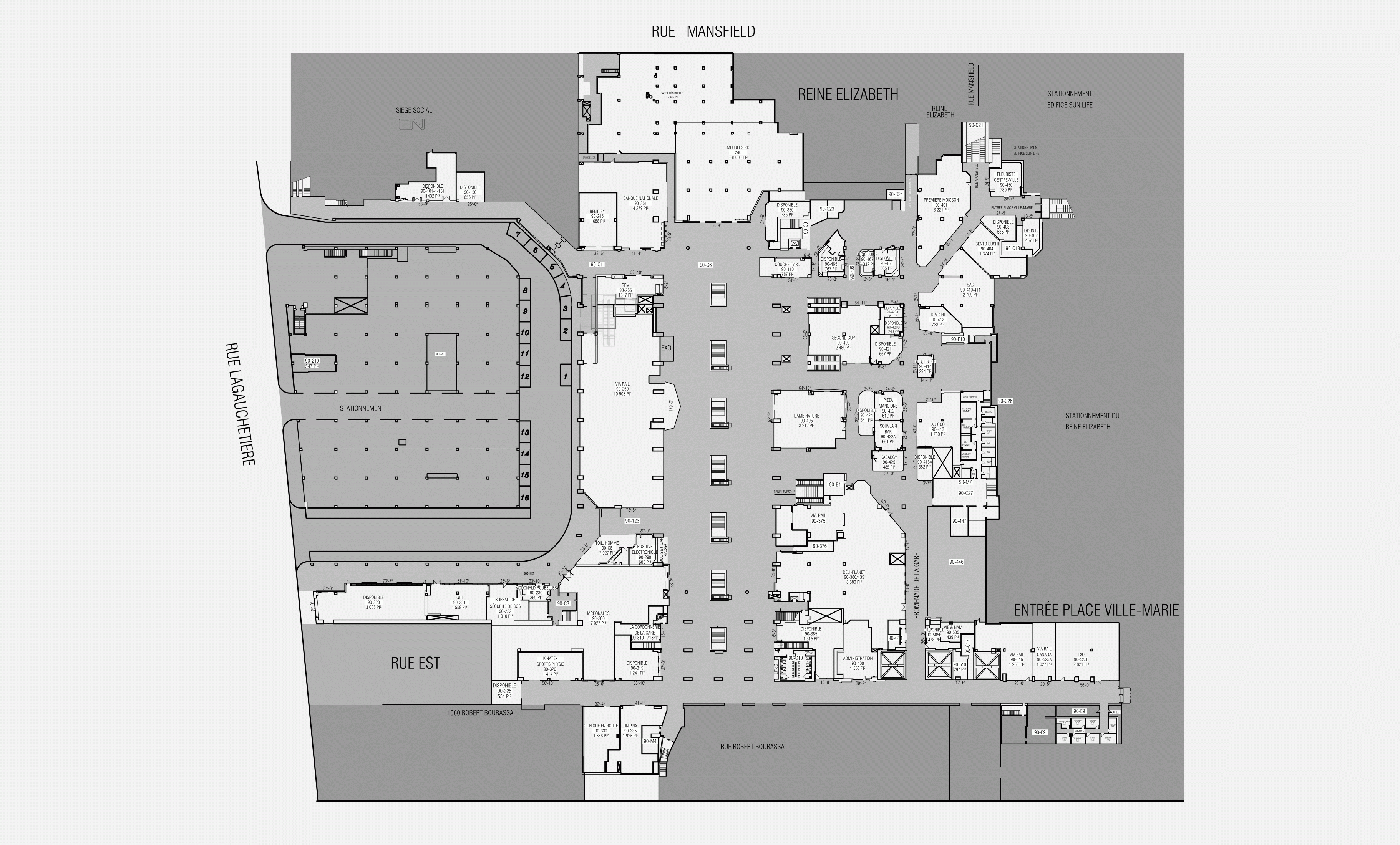 Complexe de la Gare Centrale - Plan RDC