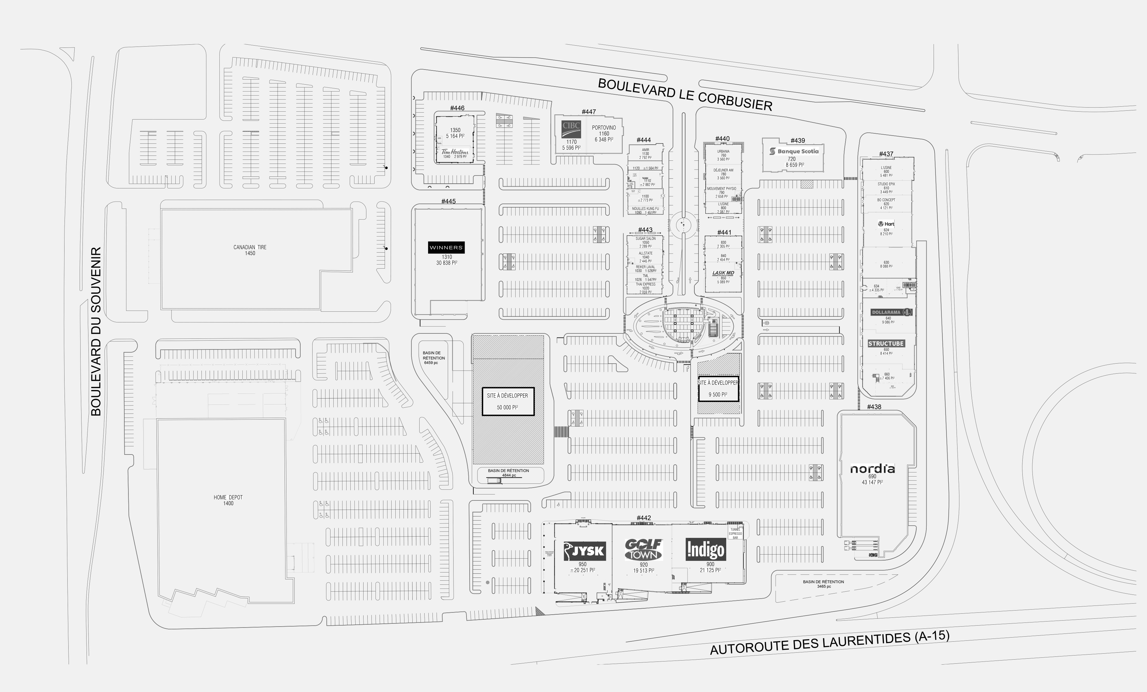 DUO | Quartier Laval - Plan RDC