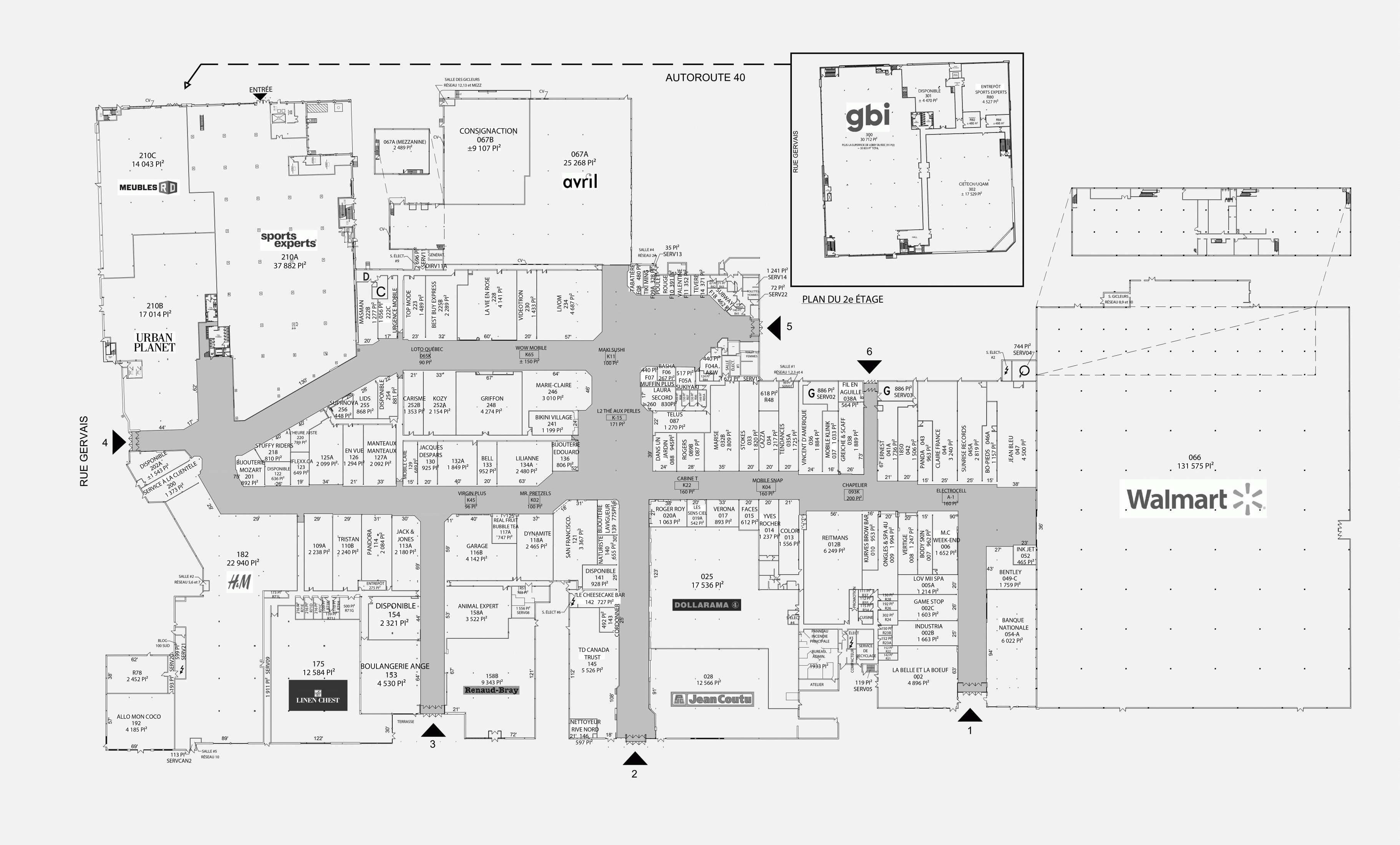 Galeries Rive Nord - Plan 1