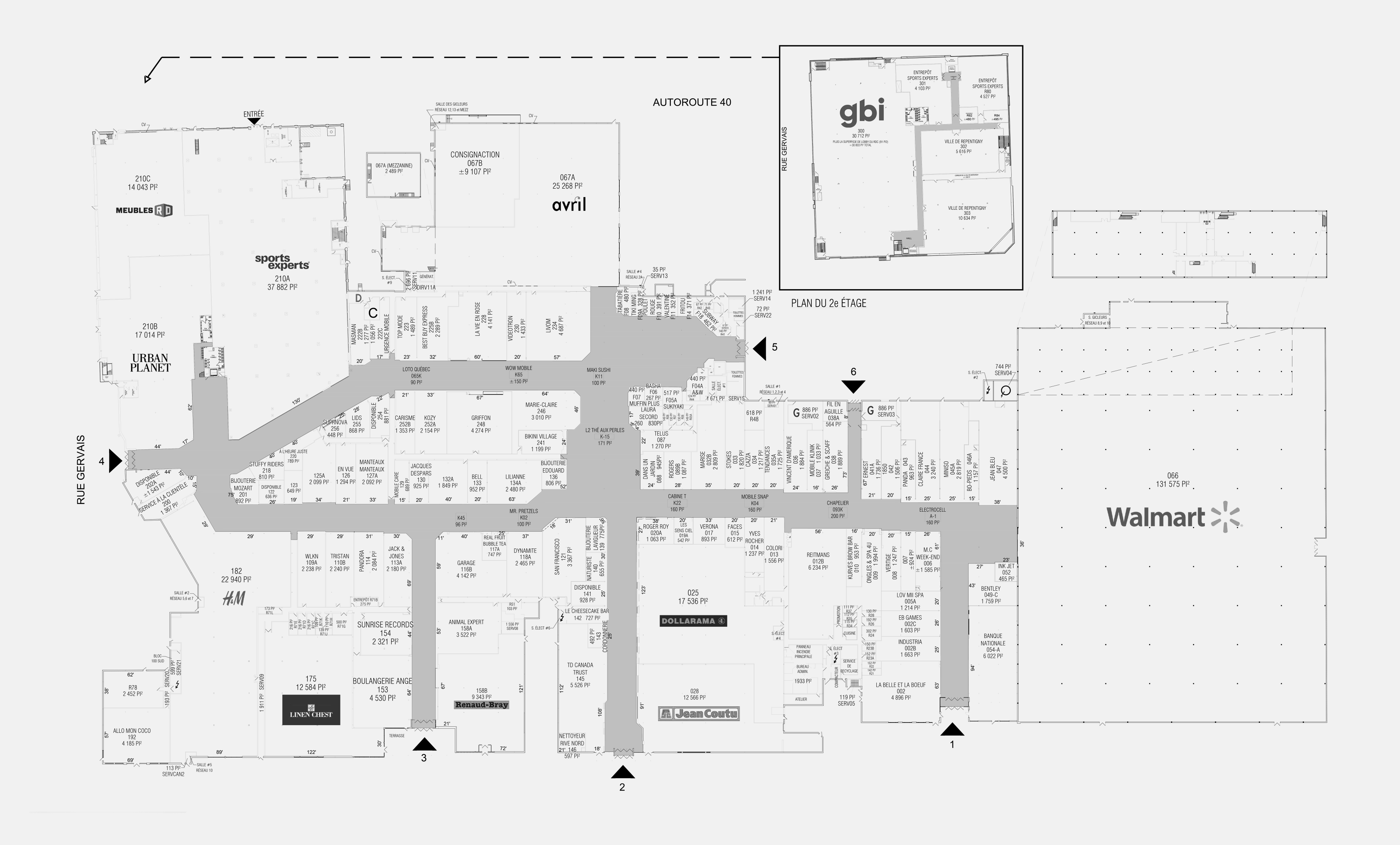 Galeries Rive Nord - Plan 1