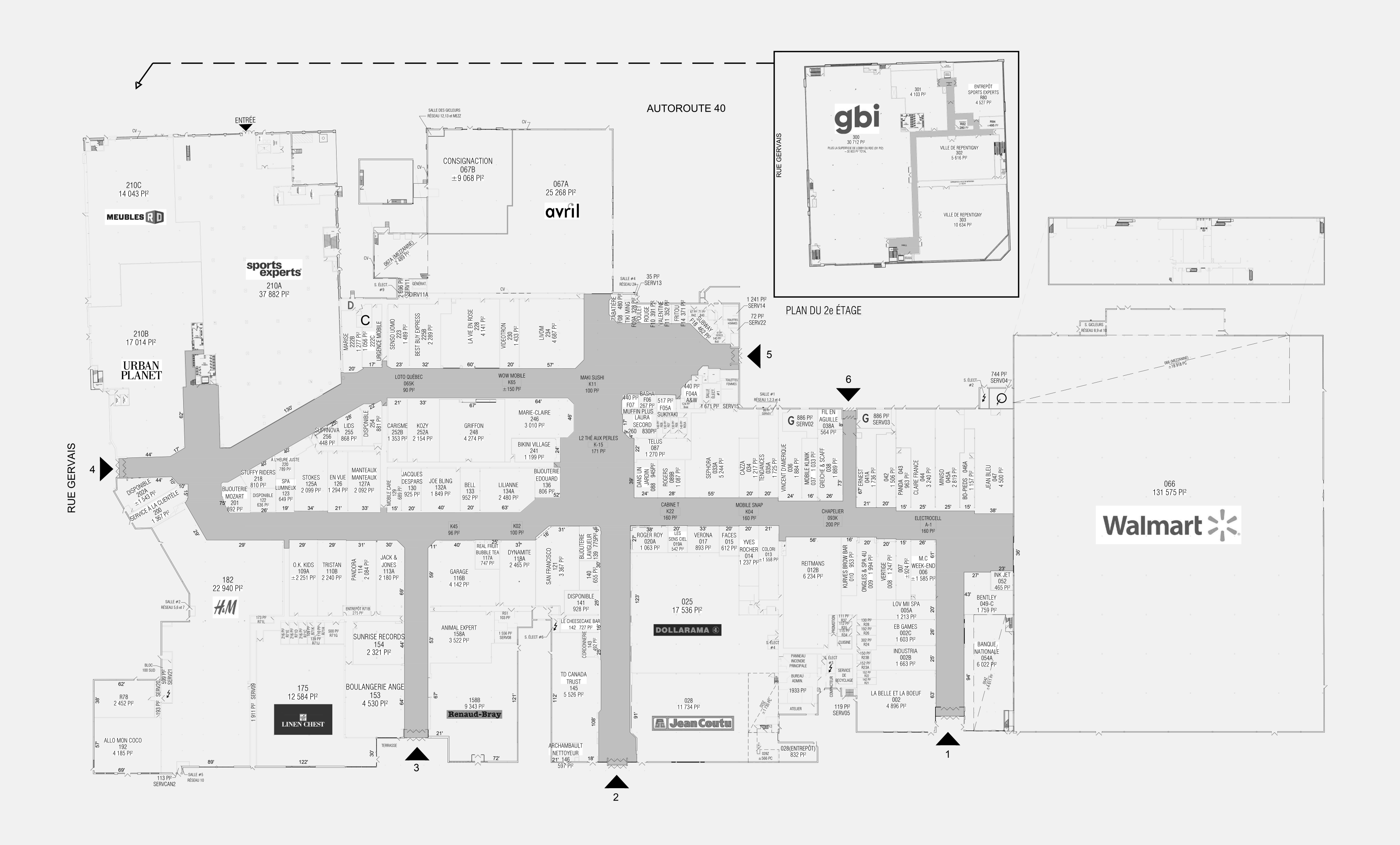 Galeries Rive Nord - Plan 1