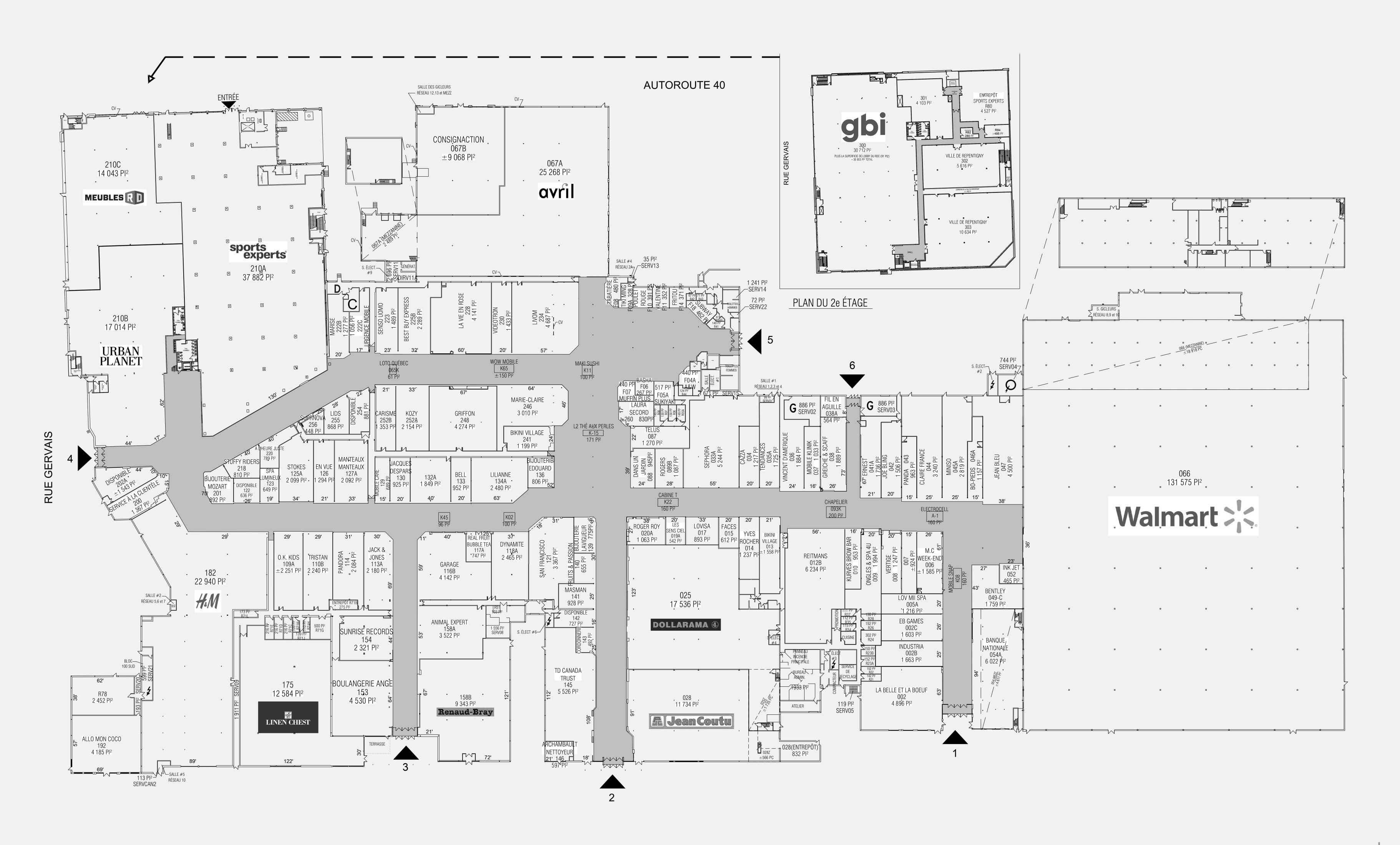Galeries Rive Nord - Plan 1