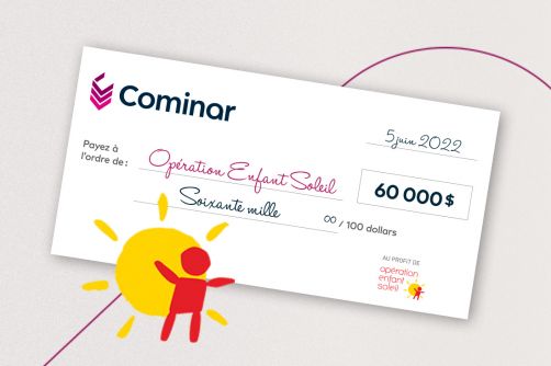 Cominar donated $60,000 at the 35th Opération Enfant Soleil Telethon